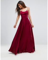 square neck satin maxi dress