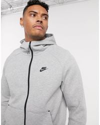 nike grey hoodie tech fleece