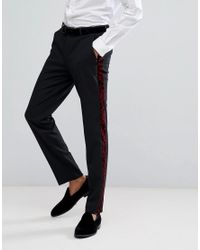 mens black velvet tuxedo pants
