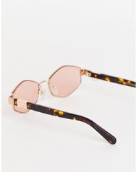 496/S - Occhiali da sole con lenti esagonali di Marc Jacobs in Arancione |  Lyst