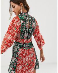 ASOS Denim 70s Mini Dress In Mixed ...