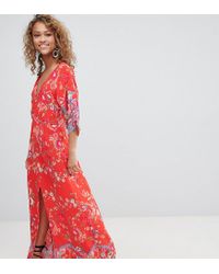 miss selfridge maxi dress in floral print