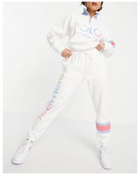 Polo Ralph Lauren – jogginghose mit seitlichem logo und bündchen in Weiß |  Lyst AT
