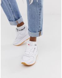 reebok white classic trainers