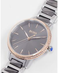 BOSS by HUGO BOSS Signature - Armbandhorloge1502569 in het Grijs - Lyst