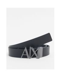 Cinturón Armani Exchange de Cuero de color Negro para hombre - Lyst