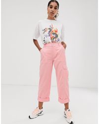 pink combat trousers