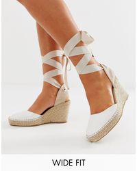 Cuñas de esparto de corte ancho Jaylen de -Beis ASOS de Denim de color  Neutro | Lyst