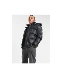 criminal damage chevron puffer jacket