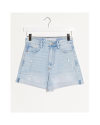 Pantalones cortos Mom Stradivarius de Denim de color Azul | Lyst