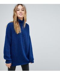 blue oversized jumper