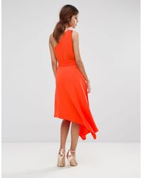 warehouse one shoulder dress