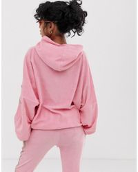 Criminal Damage Pink Extreme Oversized Hoodie With Reflective Logo Two-piece