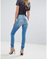 G-Star RAW Denim 3301 Ultra High Super Skinny Jeans in Blue - Lyst