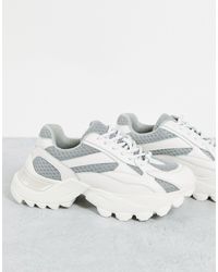 Zapatillas deportivas blancas y grises con suela gruesa curva NA-KD | Lyst