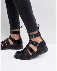 Sandalias Dr. Martens de Cuero de color Negro para hombre | Lyst