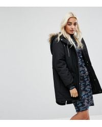 petite black parka