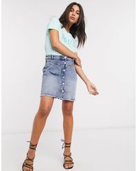 tall button front skirt