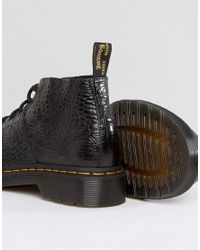 Dr. Martens Leather Church Croc Monkey Boots in Black - Lyst