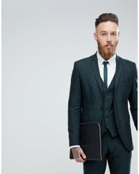 Giacca da abito skinny verde bosco da Uomo di SELECTED in Verde | Lyst