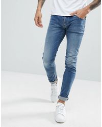 Emporio Armani Denim J10 Extra Slim Light Wash Jeans in Blue for Men | Lyst