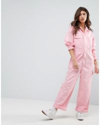 urban outfitters pink boiler suit