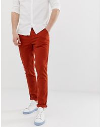 red skinny chinos mens