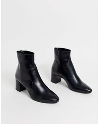 Botas negras Mango de Cuero de color Negro | Lyst