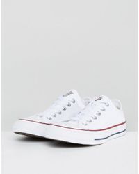 converse chuck taylor all star core white ox trainers