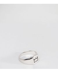 Serge Denimes Serge De Nimes Crown Signet Ring In Solid Silver English in  Metallic for Men | Lyst