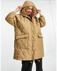 collusion parka jacket in black