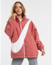 red and pink nike fleece