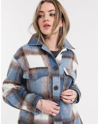 Chaqueta Bershka de Algodón de color Azul | Lyst