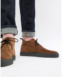 Botas de caa media en ante marrn Hawley de Fred Perry de Ante de color  Marrón para hombre | Lyst