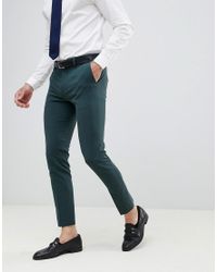 River Island Denim Wedding Super Skinny Suit Pants in Green for 
