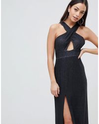 robe de soirée croisée devant