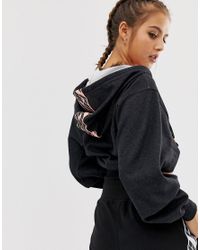 puma taped hoodie in black