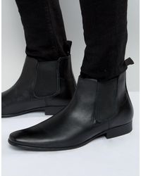 red tape black chelsea boots