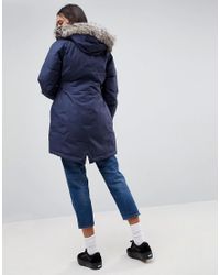 north face parka navy
