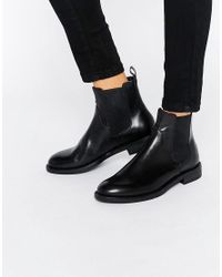 Amina Black Leather Chelsea Boots Lyst