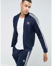 mens blue adidas track jacket