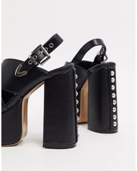 Sandalias negras con plataforma y tachuelas LAMODA de color Negro | Lyst