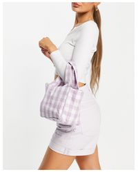 Bandolera a cuadros vichy lilas Mango de color Morado | Lyst