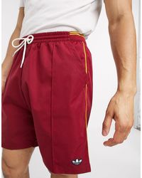 adidas Originals Cotton Premium Samstag Shorts in Red for Men - Lyst