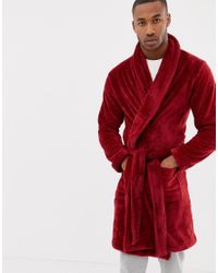 mens fluffy dressing gown asos