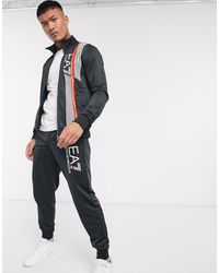 armani tracksuit moletom com capuz