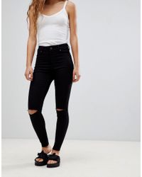 cheap monday high spray jeans black