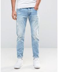 g-star mens 3301 slim jeans light aged