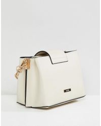 ALDO Leather Ibilasien Bone Structured Cross Body Bag With Metal Ring  Detail in Beige (Natural) - Lyst