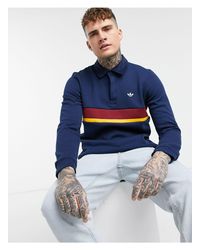 adidas Originals Premium Samstag Rugby Polo Shirt in Navy (Blue) for Men -  Lyst